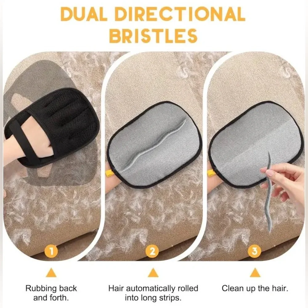 Pet Hair Remover Gloves for Cats & Dogs Efficient Grooming Gloves Brush Reusable